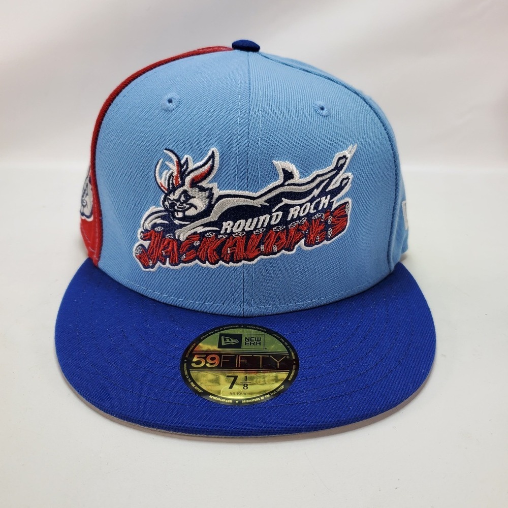 New Era 5950 Round Rock Jackalopes Exclusive‎ Fitted Hat 59Fifty Size 7 1/8 RARE